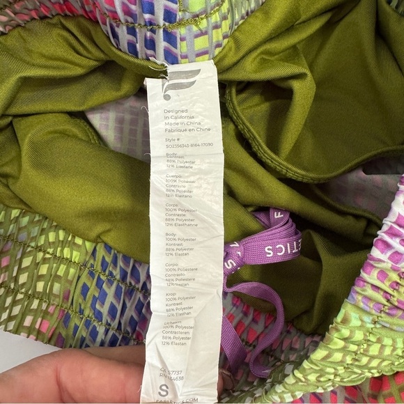 Fabletics Neon Mesh Running Shorts Size Small | Vibrant Festival Activewear - Picture 8 of 9